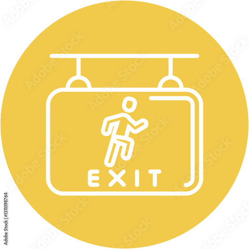 Emergency Exit Sign Icon