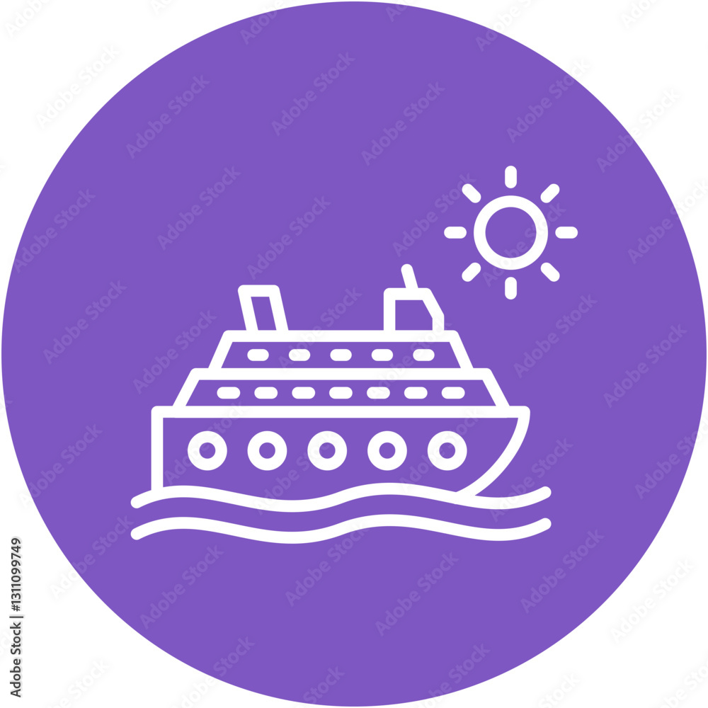 Naklejka premium Cruise Ship Icon