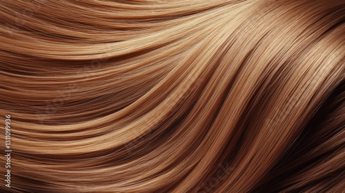 Golden waves of healthy hair