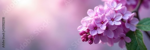 Delicate purple lilac blossoms, soft spring background, purple lilac, pastel, design
