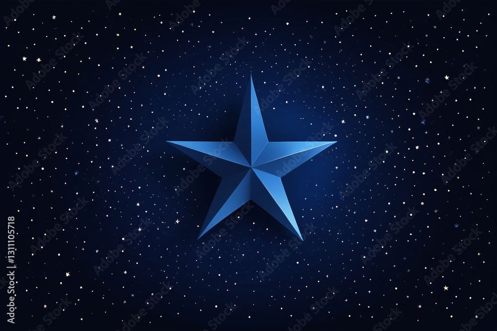 there is a blue star on a dark background with stars there is a blue star on a dark background with stars