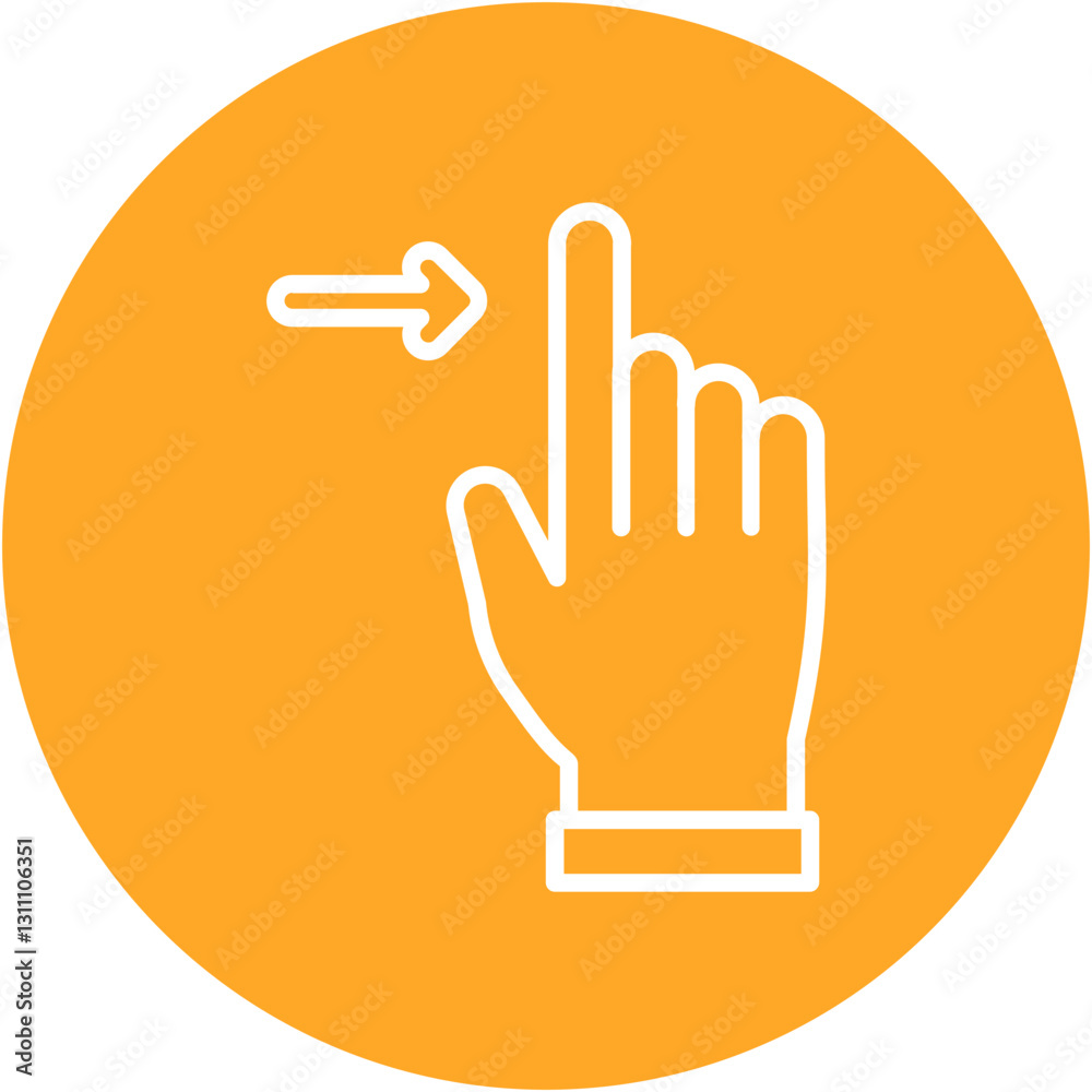 Obraz premium Swipe Right Icon