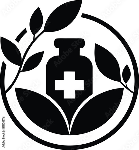 Botanical Medicine and Wellness Emblem