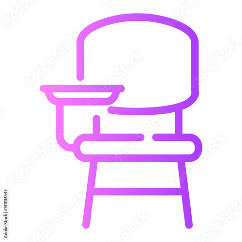 desk chair Line Gradient Icon