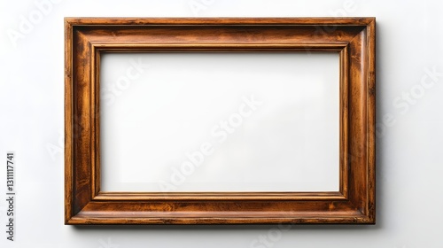 Elegant Brown Wooden Frame Empty Ready For Art