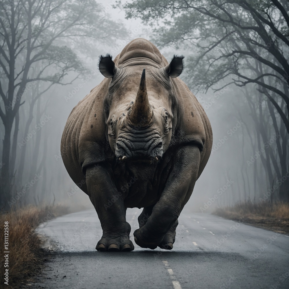 Fototapeta premium rhino in the wild