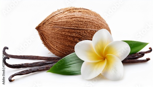 spa still life with frangipani flower
