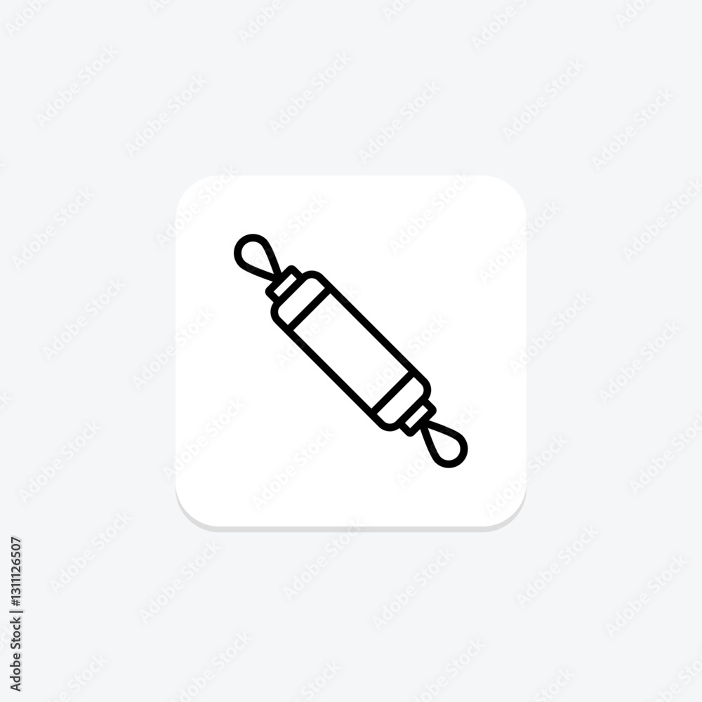 Rolling Pin line icon, vector, pixel perfect, illustrator file Rolling Pin line icon, vector, pixel perfect, illustrator file