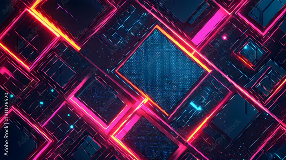 Futuristic neon geometric pattern digital background abstract wallpaper vibrant environment high-tech viewpoint modern concept Futuristic neon geometric pattern digital background abstract wallpaper vibrant environment high-tech viewpoint modern concept