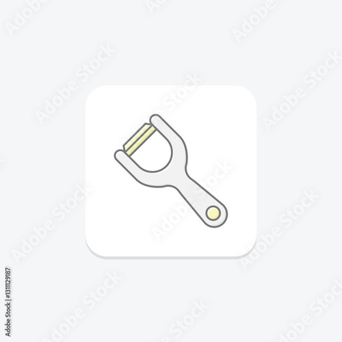 Peeler lineal color icon, vector, pixel perfect, illustrator file