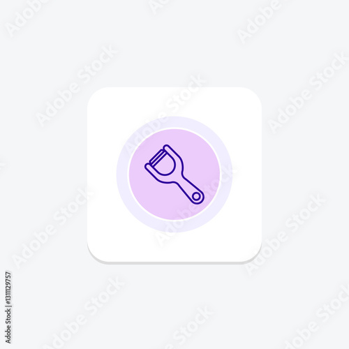 Peeler color circle icon, vector, pixel perfect, illustrator file
