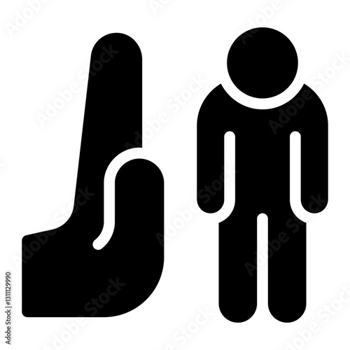 discrimination glyph icon