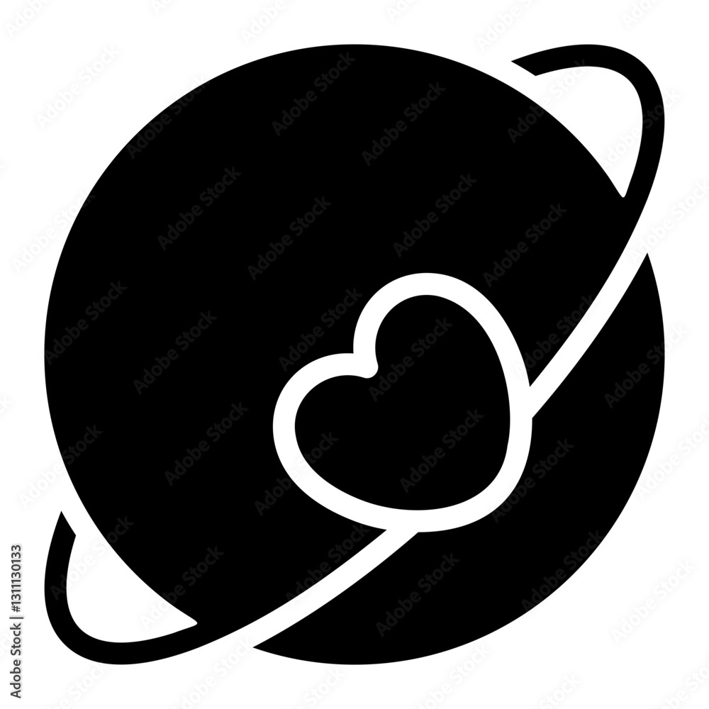 heart connection glyph icon heart connection glyph icon