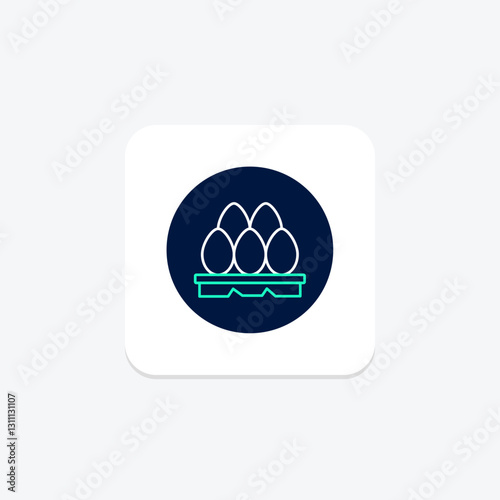 Eggs neonglow, vector, pixel perfect, illustrator file