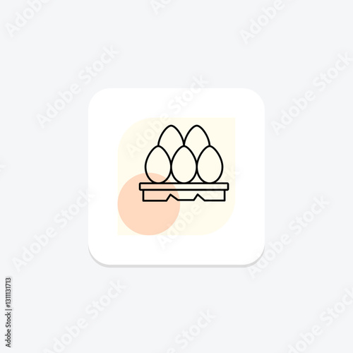 Eggs minimal outline, vector, pixel perfect, illustrator file