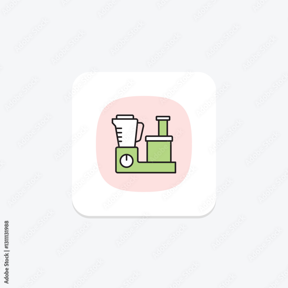Food Processor pastel fill essence, vector, pixel perfect, illustrator file Food Processor pastel fill essence, vector, pixel perfect, illustrator file