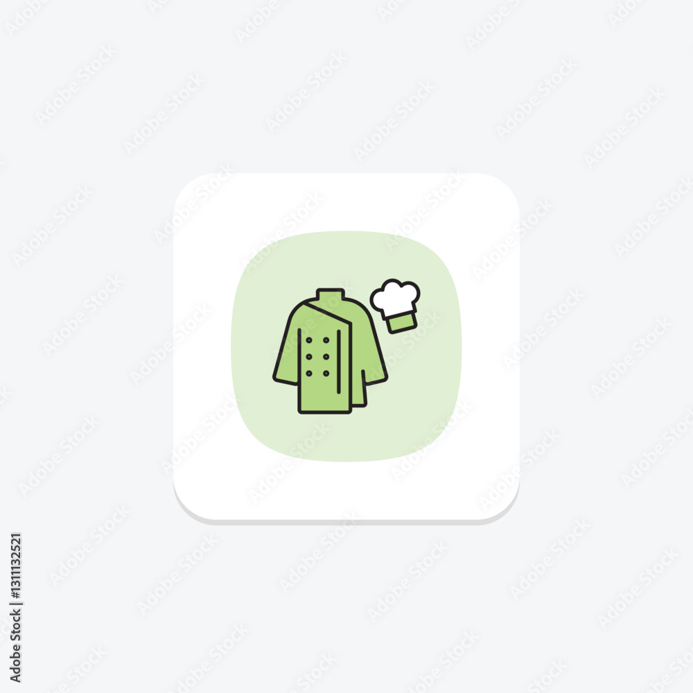Chef Cloth pastel fill essence, vector, pixel perfect, illustrator file Chef Cloth pastel fill essence, vector, pixel perfect, illustrator file