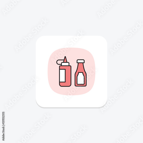 Ketchup pastel fill essence, vector, pixel perfect, illustrator file