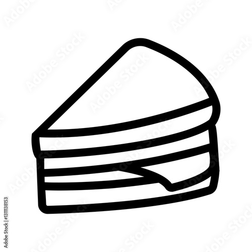 Grilled Cheese Sandwich Icon on White Background - Simple Vector Illustration