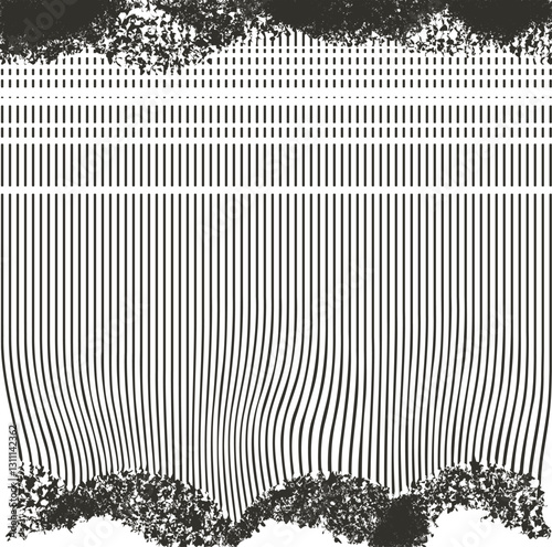 A striped texture with short lines, segments and jagged, distorted or noisy edges.
