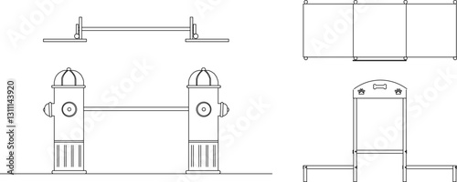 vector illustration sketch design image of toy for pet dog agility game