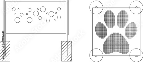 vector illustration sketch design image of toy for pet dog agility game