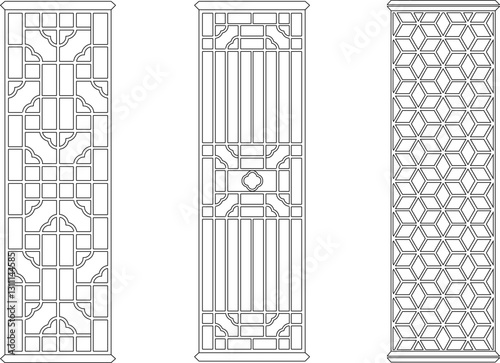 vector illustration sketch design image silhouette art decoration ornament partition window classic vintage ethnic traditional background pattern