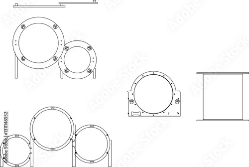 vector illustration sketch design of toy for pet dog agility game