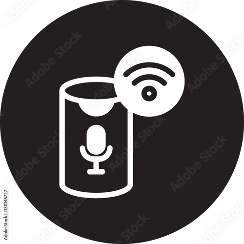 voice assistant glyph icon