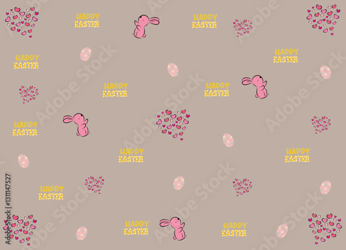 Easter pattern background, clothing pattern, gift wrapping paper.