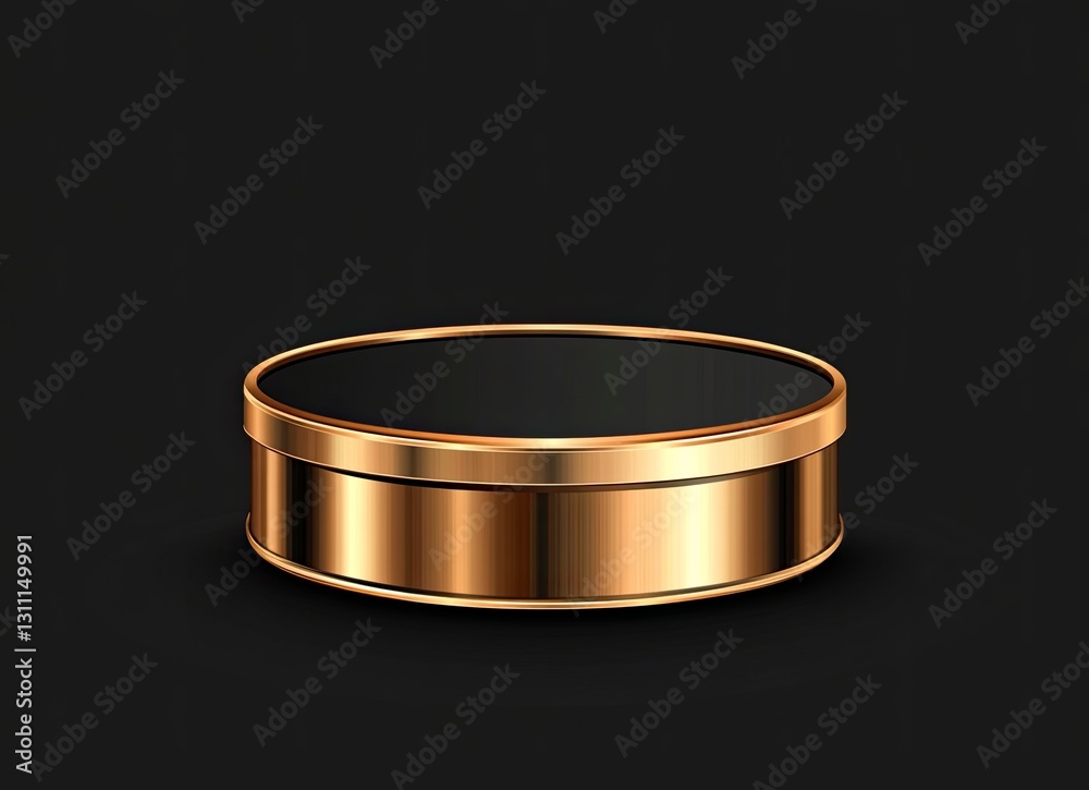 Abstract black background with a golden podium for product presentation, vector illustration. A luxurious scene with a glittering light effect on the wall and empty space in front of it. Abstract black background with a golden podium for product presentation, vector illustration. A luxurious scene with a glittering light effect on the wall and empty space in front of it.