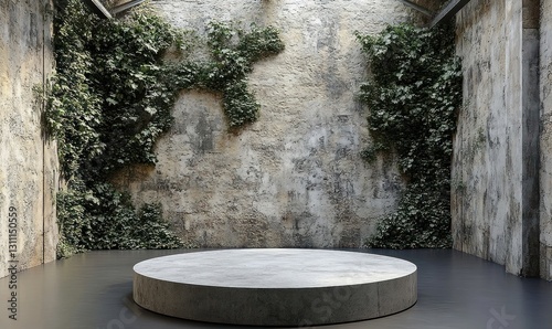 Empty Stage in Rustic Setting
