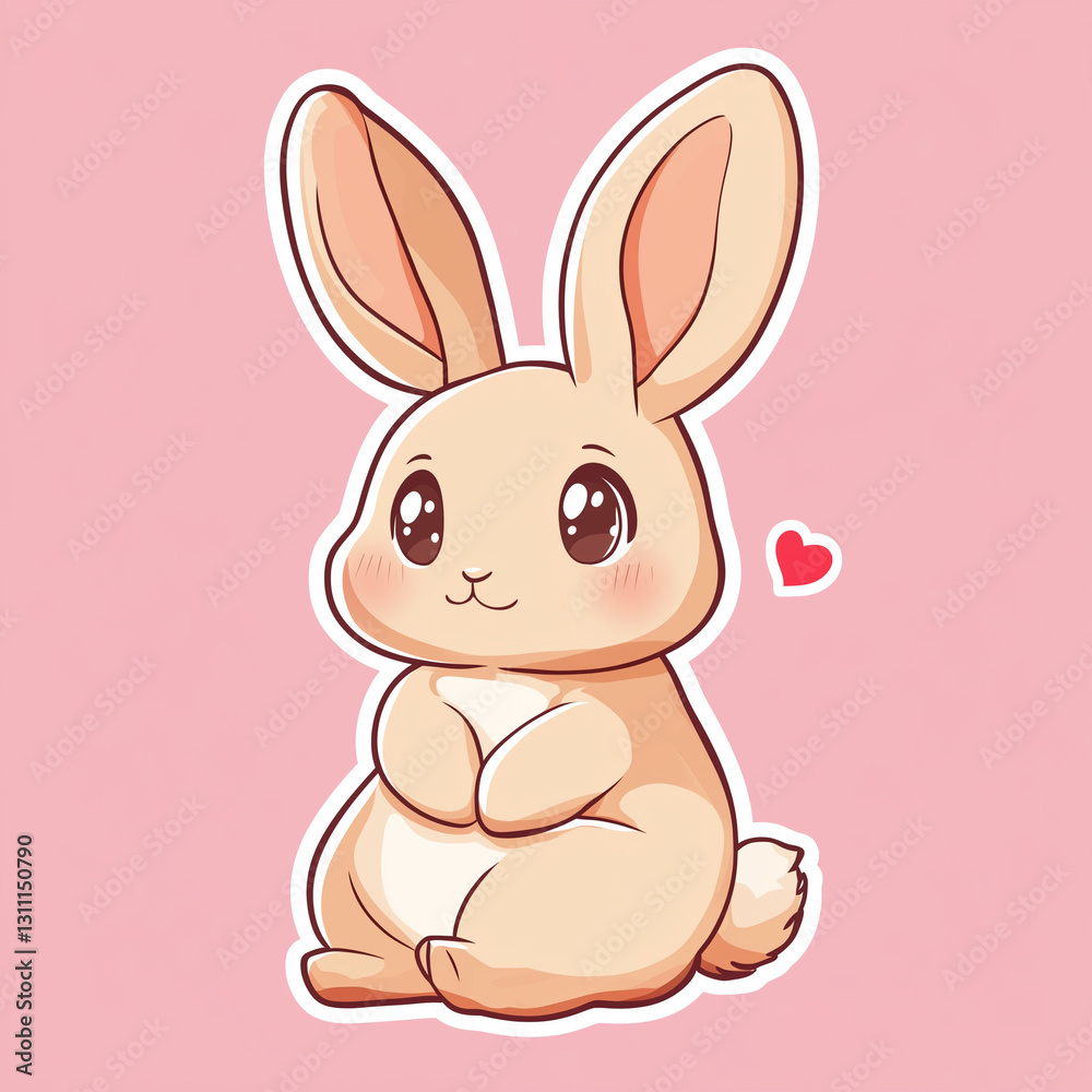 Fototapeta premium easter bunny sticker