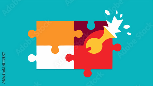 Unfinished Puzzle An illustration of a nearly completed jigsaw puzzle but one piece is shown suspended in the air bursting out of the puzzles confines. This piece is vibrant and