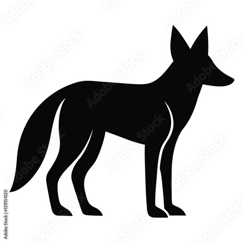 Jackal silhouette clipart for logos and illustrations