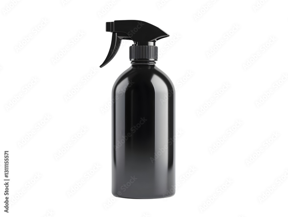 A sleek black spray bottle suitable for various liquids, perfect for cleaning or gardening tasks. A sleek black spray bottle suitable for various liquids, perfect for cleaning or gardening tasks.