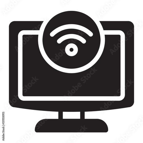 smart tv glyph icon