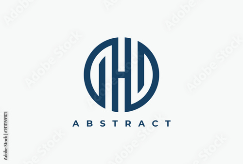 Abstract Circular Initial H Letter Logo Design