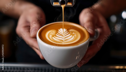 Barista pouring latte art (1)