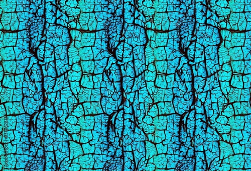 Fototapeta Naklejka Na Ścianę i Meble -  Sharp, textured blue dinosaur skin seamless pattern, ideal for textile design,  vector,  close-up