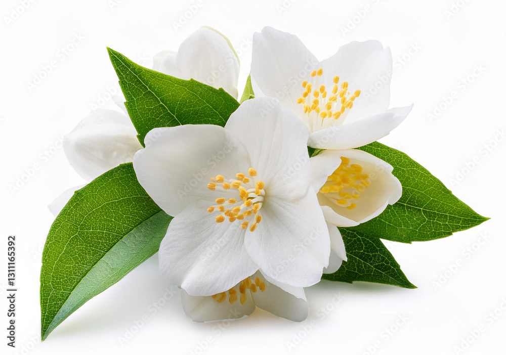 Obraz premium jasmine flowers isolated on white background
