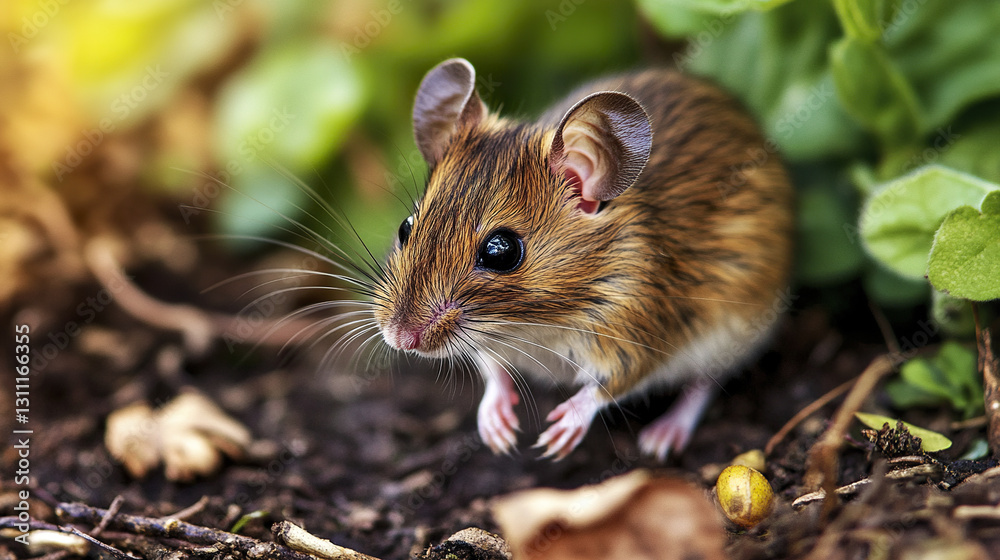 curious mouse with fine fur and deep contrast in natural setting curious mouse with fine fur and deep contrast in natural setting