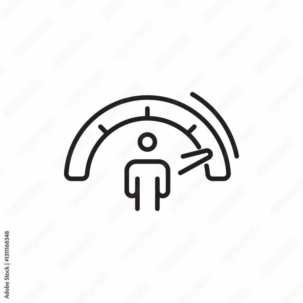 person speedometer icon vector sign