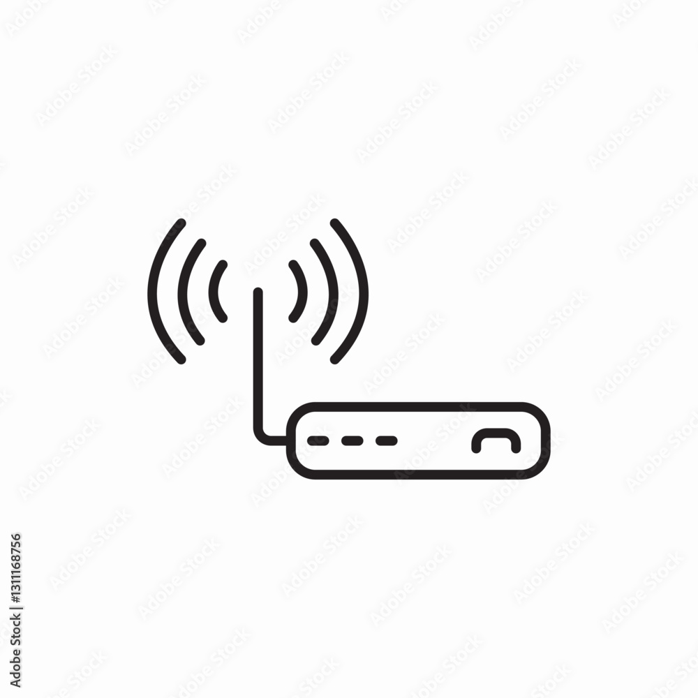 Wireless router network icon vector sign Wireless router network icon vector sign