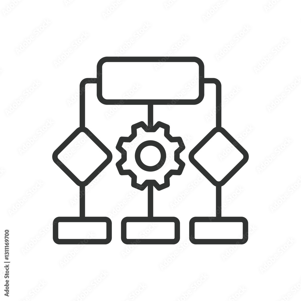 Process, icon in line design. Process, workflow, steps, procedure, operation, sequence, system on white background vector. Process, editable stroke icon Process, icon in line design. Process, workflow, steps, procedure, operation, sequence, system on white background vector. Process, editable stroke icon