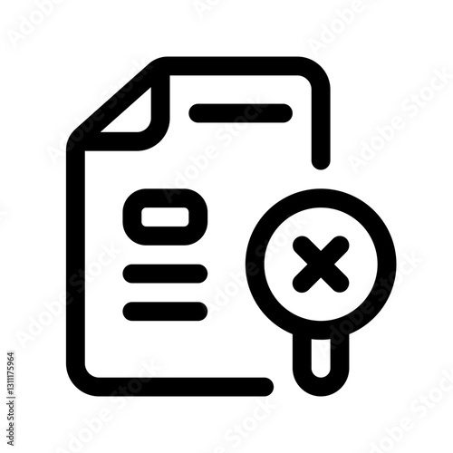 Eliminate Line Icon. Single icon, line vector icon
