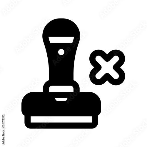 Rubber Stamp Glyph Icon. Single icon, glyph vector icon