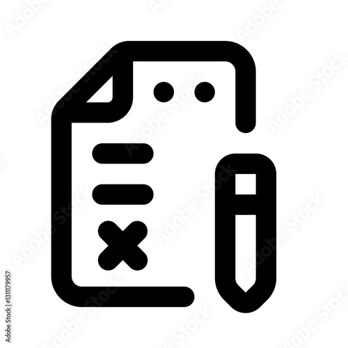 Agreement Rejected Simple Line Icon. Single icon, line vector icon