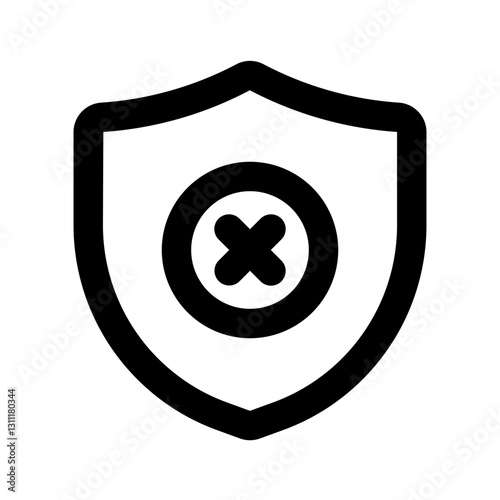 Unaithorized Simple Line Icon. Single icon, line vector icon