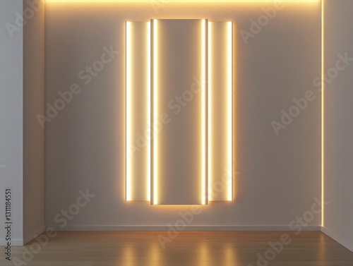 A room with a mirror and some lights, great for interior design or lifestyle photography